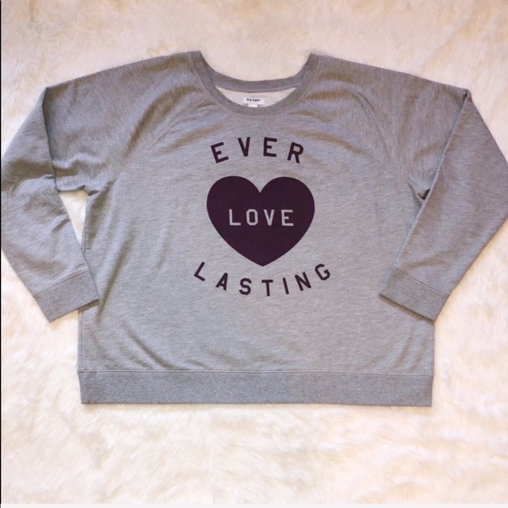 Old Navy Grey & Purple Graphic Sweatshirt - Picture 5 of 7